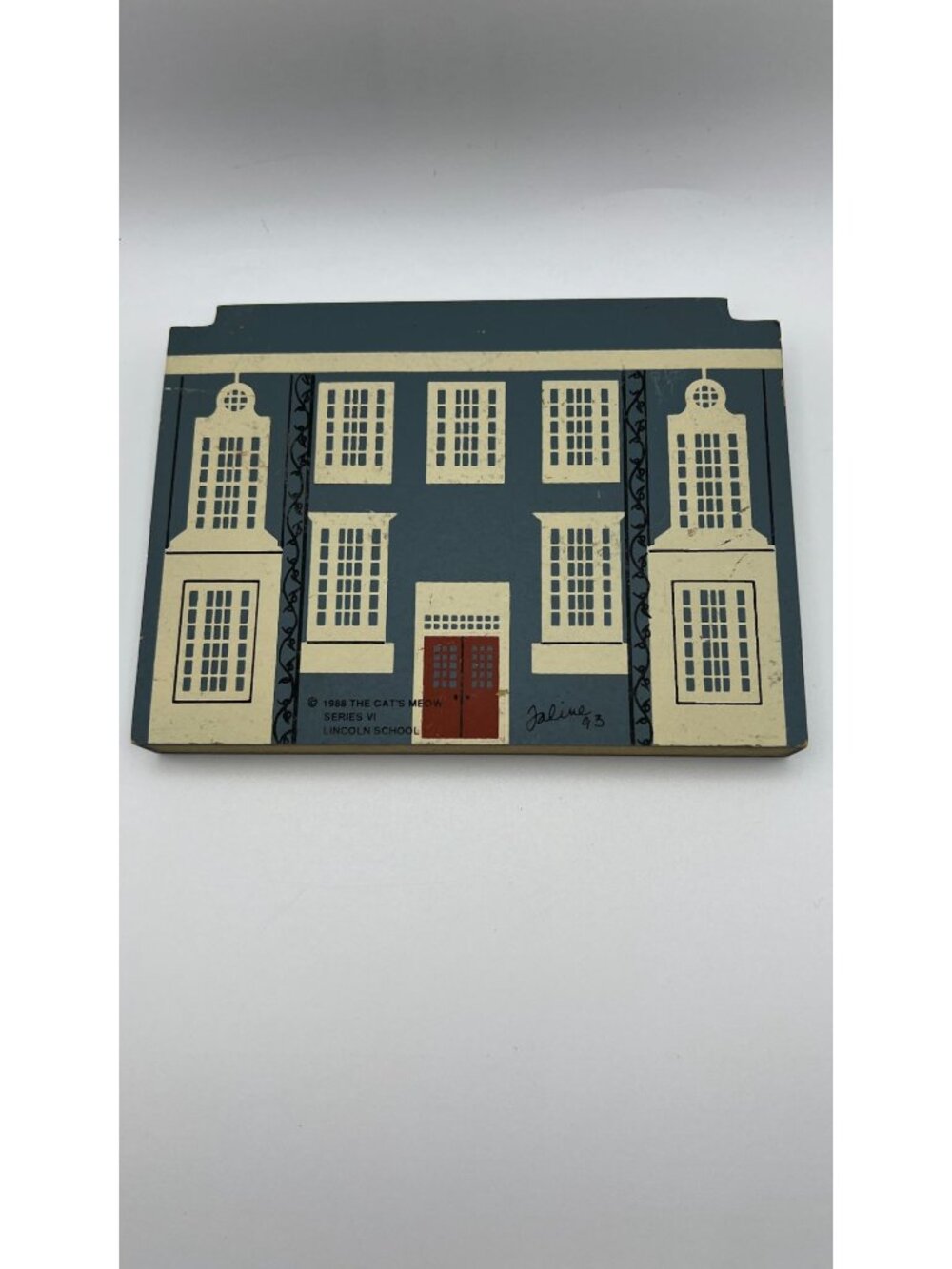 Set Of 3 Cats Meow Wooden Collectibles: Lincoln School Zangs Beer Lowells Boat S - Picture 3 of 9